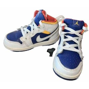 Nike Air Jordan 1 mid TD White Laser Orange Youth 7c